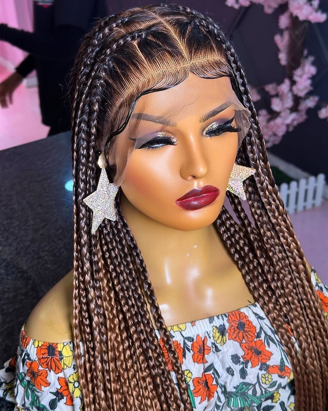 Braided wig, Box Braided wig, Knotless Braided wig, wigs for Black women