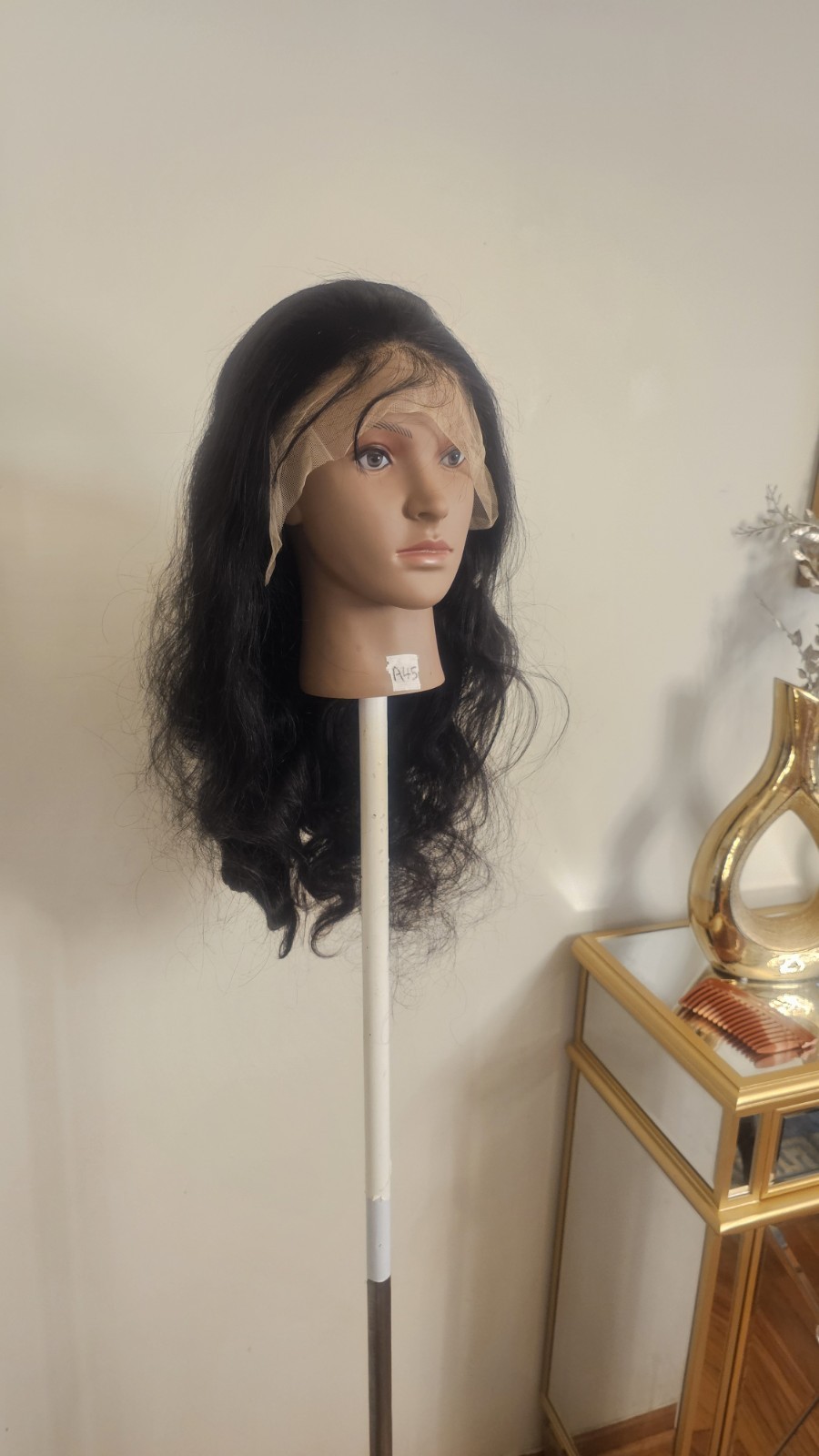 High Quality natural 24 ” straight 100% Virgin Human Hair Lace closure Wig.
