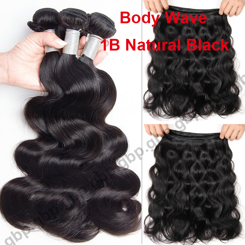 3Bundles/300g 100% Virgin 7A Malaysian Peruvian Human Hair Weave Extensions B484
