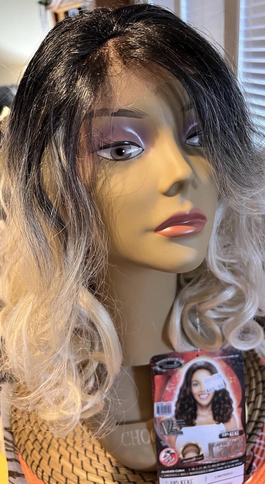 New VANESSA Keke Color: Whitegold Shoulder Length Synthetic Wig Swisslace Front