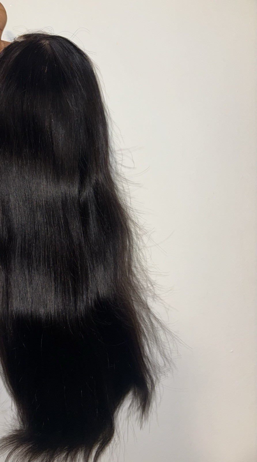 Women’s Lace Front Human Hair Wig Black Straight