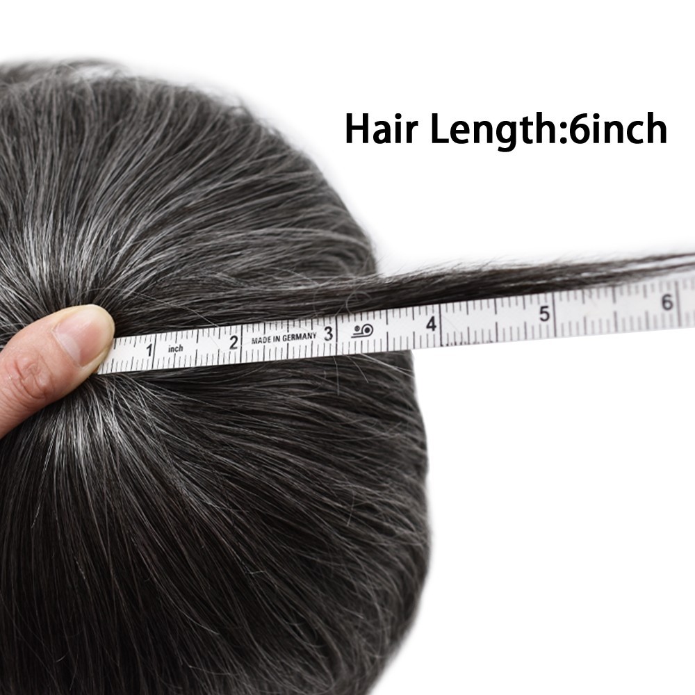 Mens Toupee French Lace Front Hairpiece Fine Mono Poly Skin Hair Systems Natural