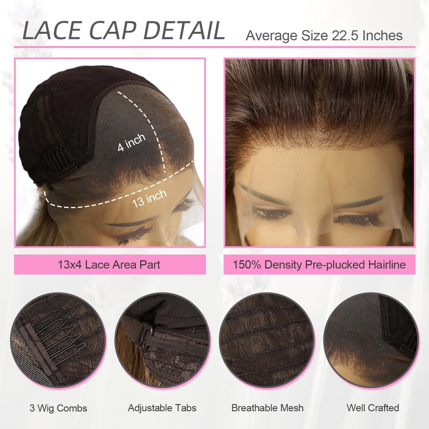 LACE FRONT WIG HUMAN HAIR BLENDED BODYWAVE BROWN