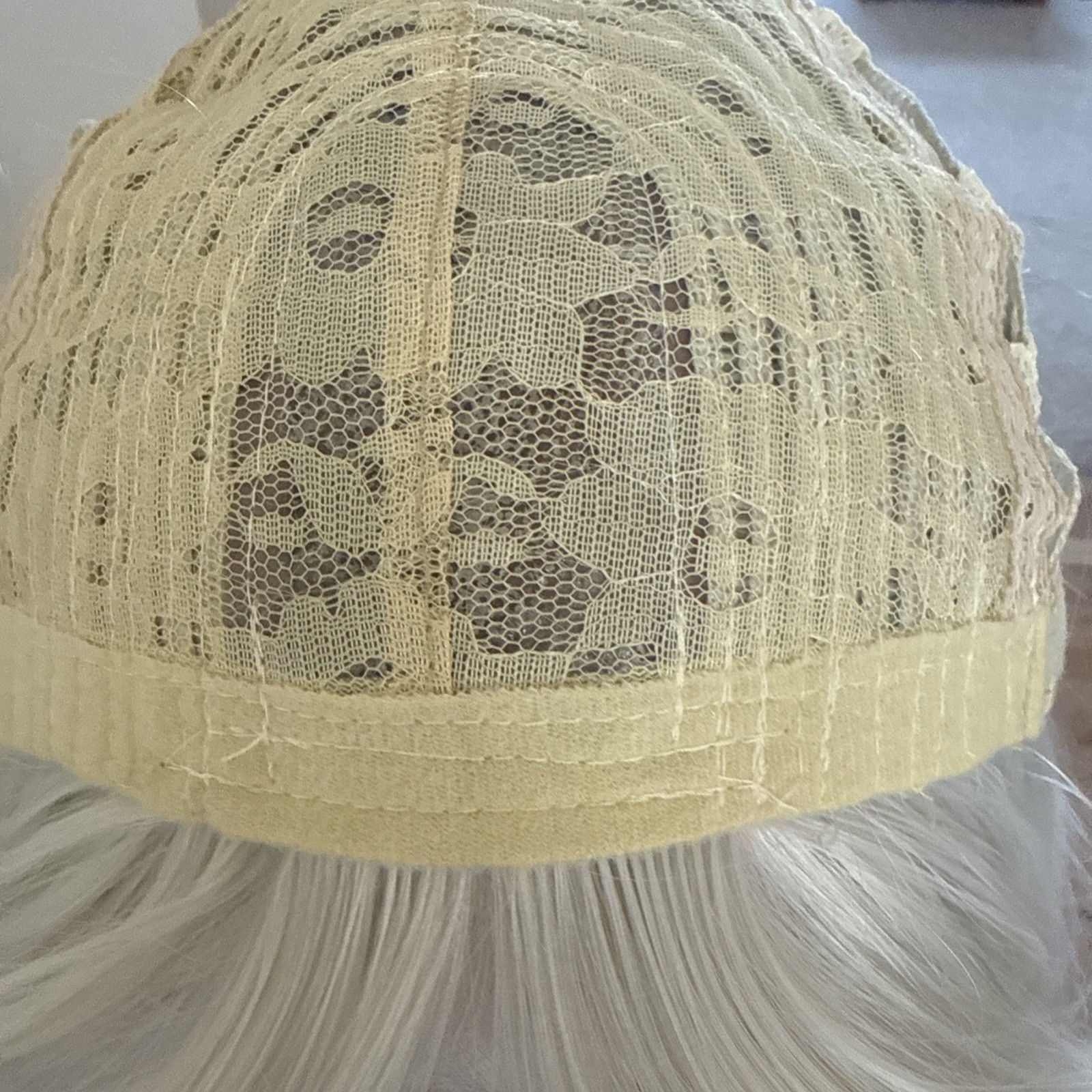 412A Hard Fronts Hairline Lace Cap Frontal Wig 14” White 412A
