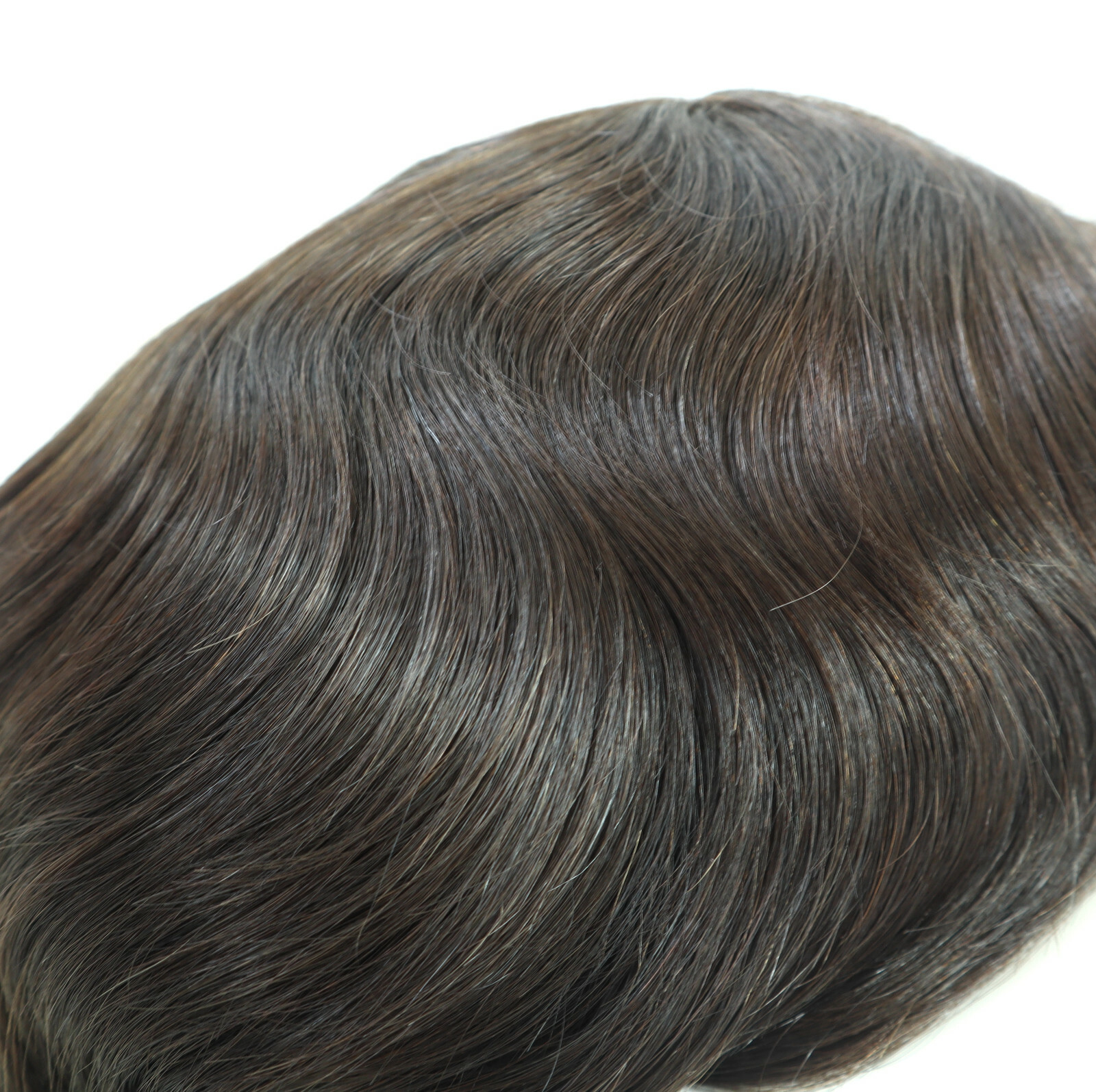 Mens Hair Replacement System Toupee Injection Skin Silk Lace Remy Hair Pieces