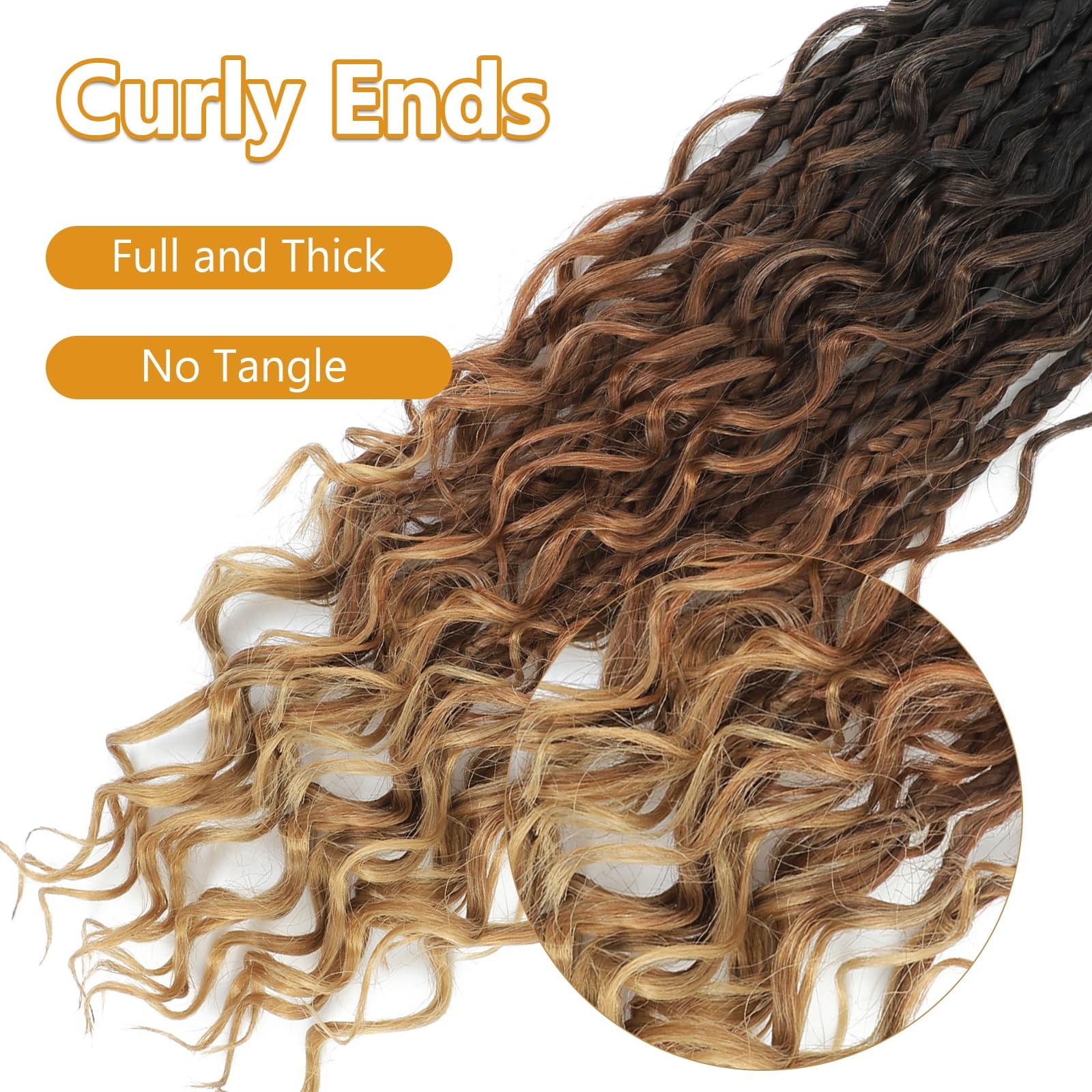 Firstcyh Hair 8 Packs Goddess Box Braids Crochet Hair for Black Women -14 Inc…