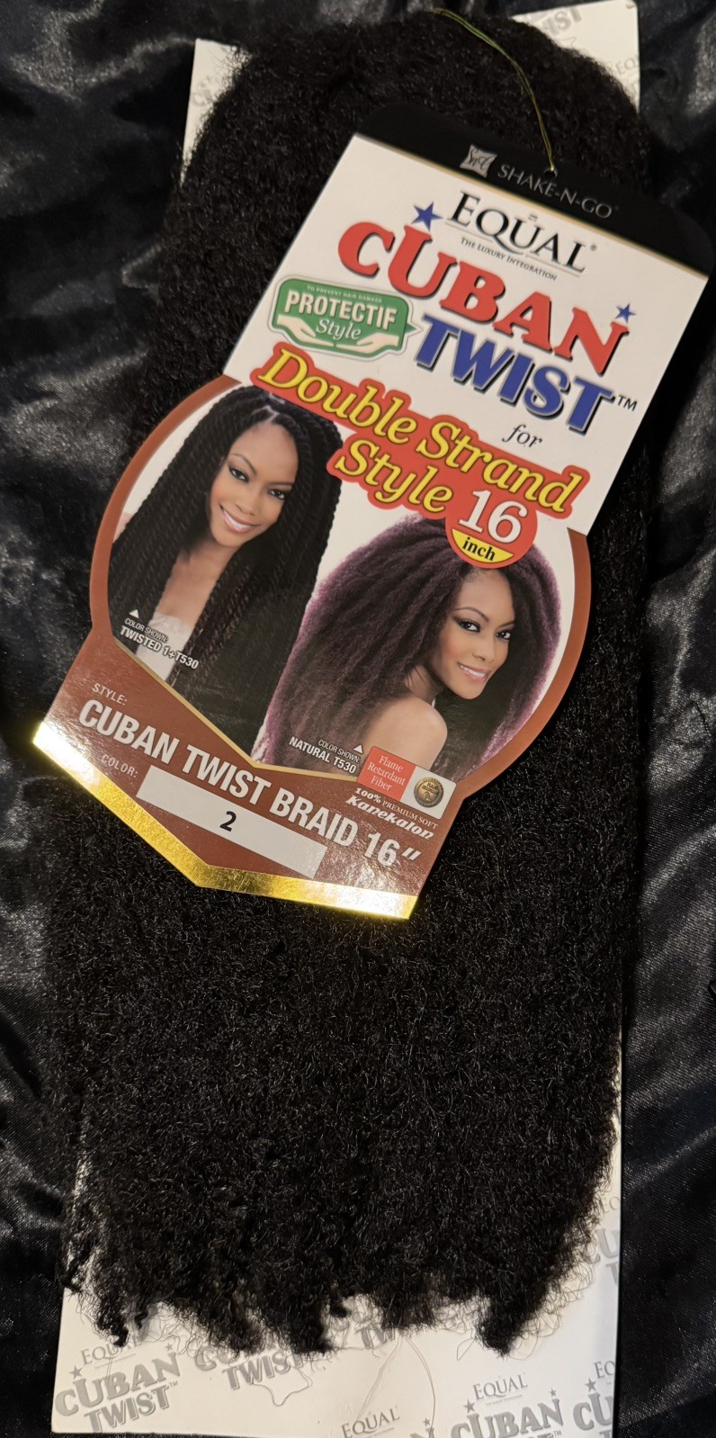 Shake-N-Go Equal Cuban Twist Braid for Double Strand Style 16″ – 2