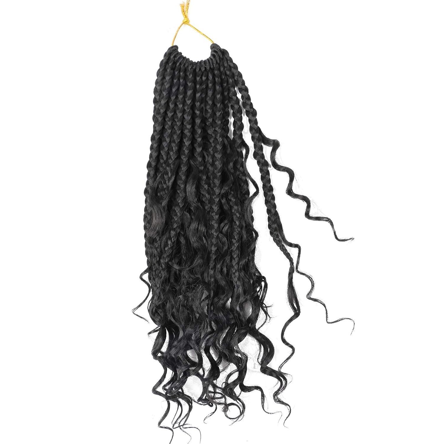 14 Inch Goddess Box Braids Crochet Hair – 8 Packs of Curly Beauty Extensions
