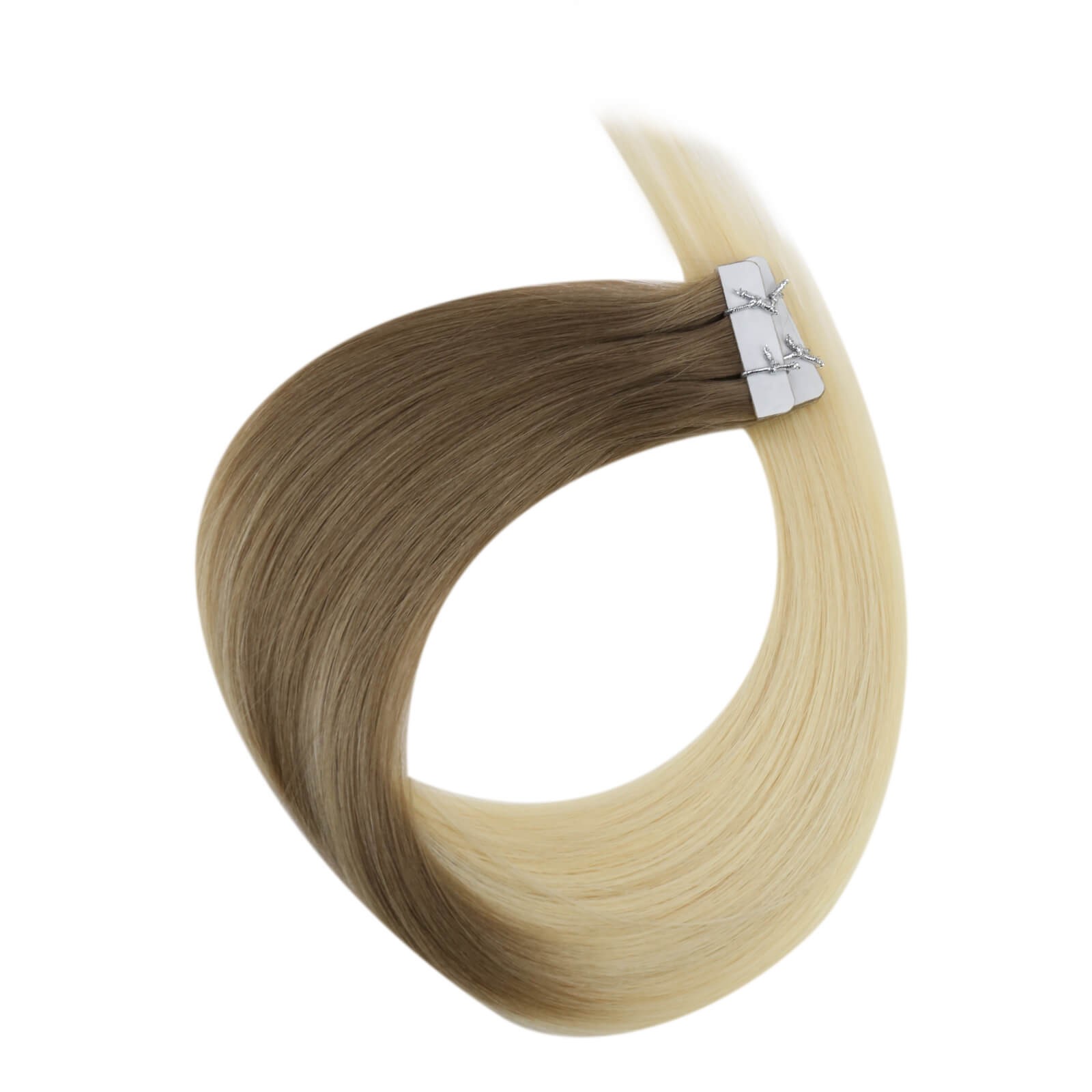 Sunny Hair TAPE-IN 22in Deep Brown/Light Blonde Remy Hair Extensions TP_BA8A 50G
