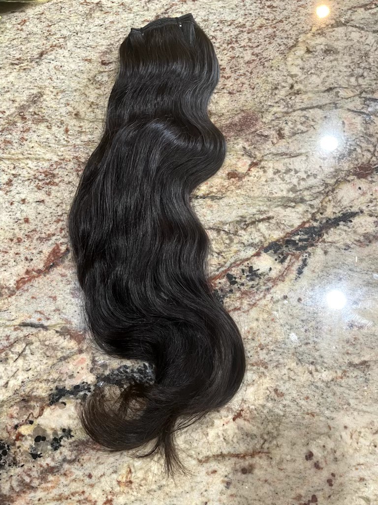 Authentic Raw Indian Natural Wave Hair Extensions Natural Color