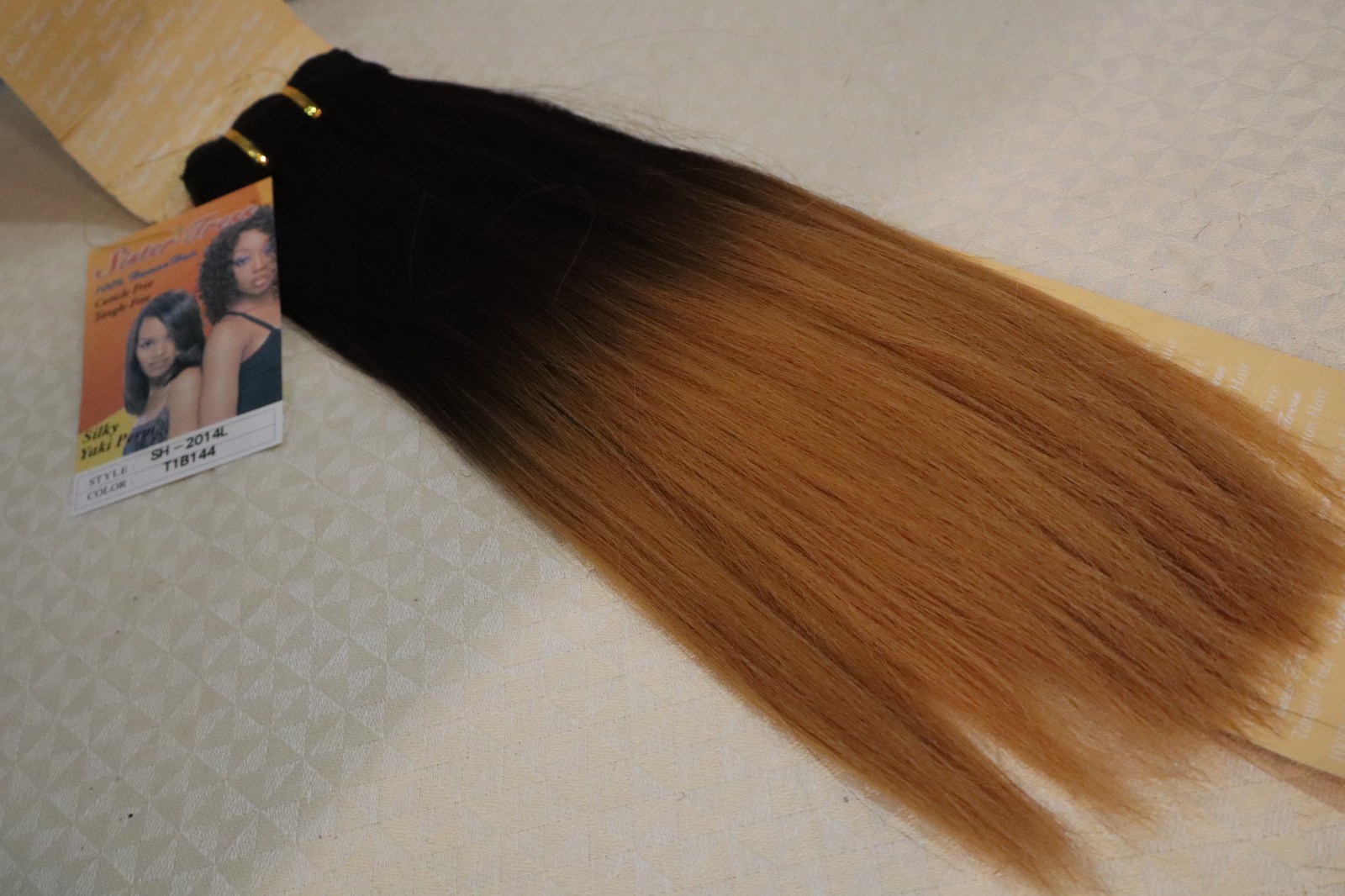 Sister Tress Silky Yaki Perm Human Hair SH-2014L Color T1B144