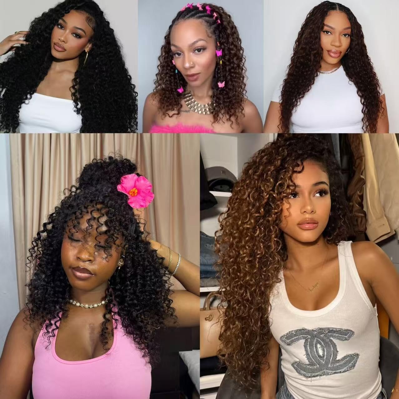 Limited Beauty Deep Wave Crochet Human Hair Extensions Honey Blonde Color 27 2