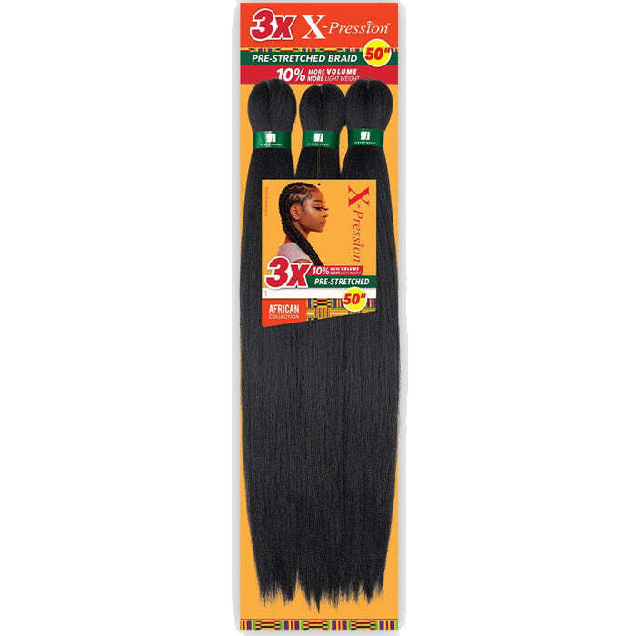 Sensationnel Synthetic African Collection X-Pression 3X Pre-stretched Braid 50″