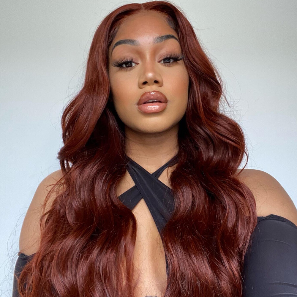UNice Indian Reddish Brown Body Wave 3 Bundles Human Hair Extensions Weaves Weft