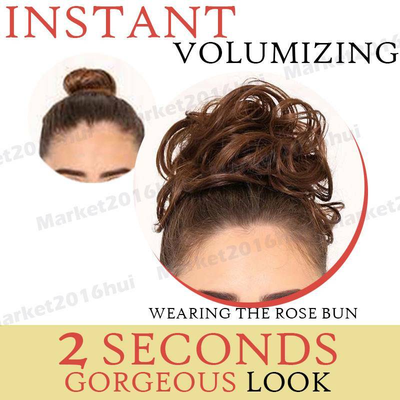Real Thick Curly Messy Bun Hair Piece Scrunchie Natural Hair Extensions as human