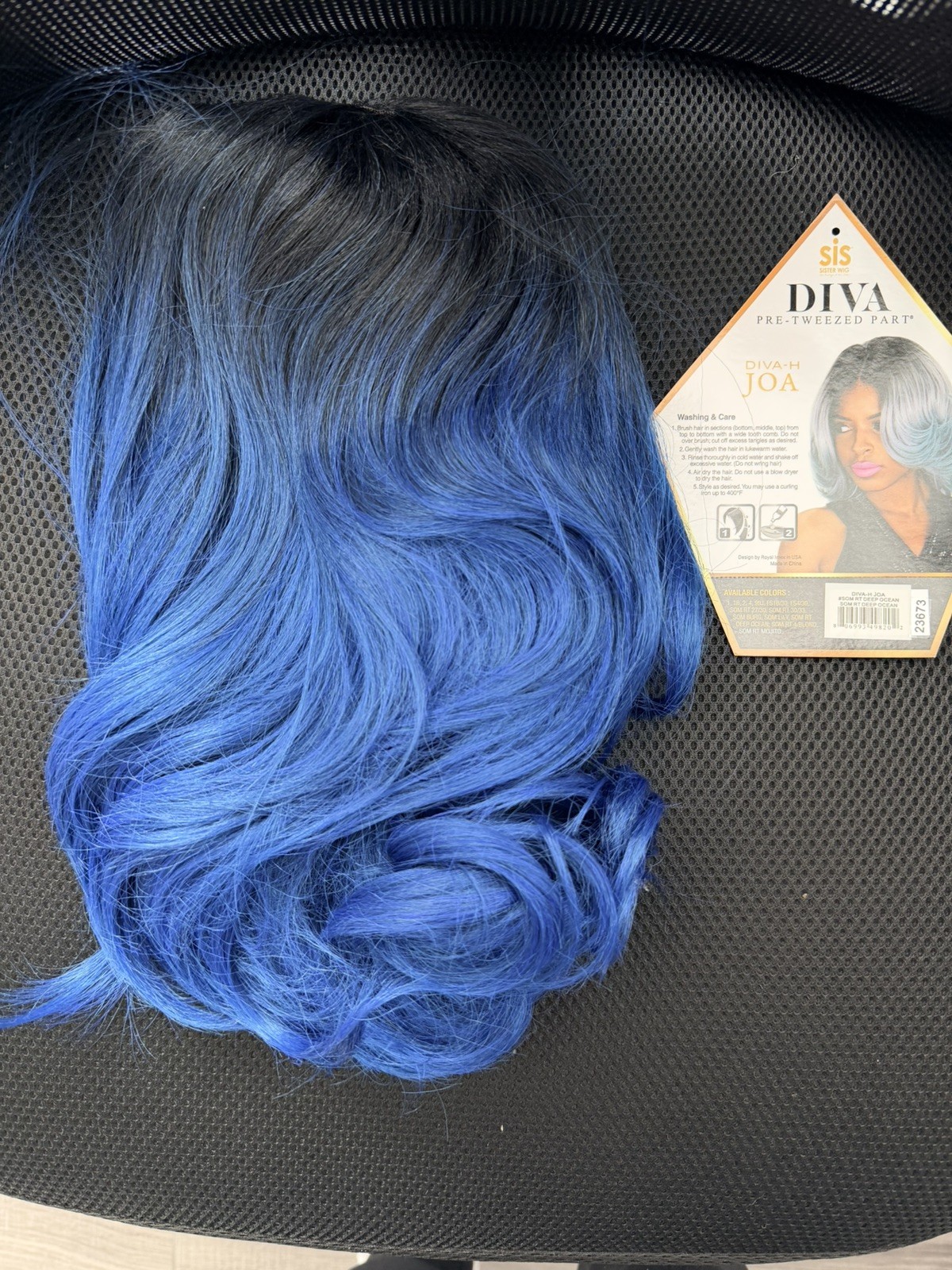 Zury Sis Diva Deep Lace C Part Wig- Style Diva H Joa- Blue Ombre-Medium Length
