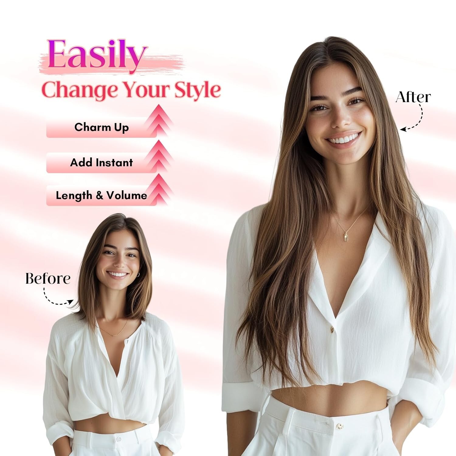 Halo Remy Human Hair Extensions 11 inch #4 Medium Brown Invisible Wire Clip In