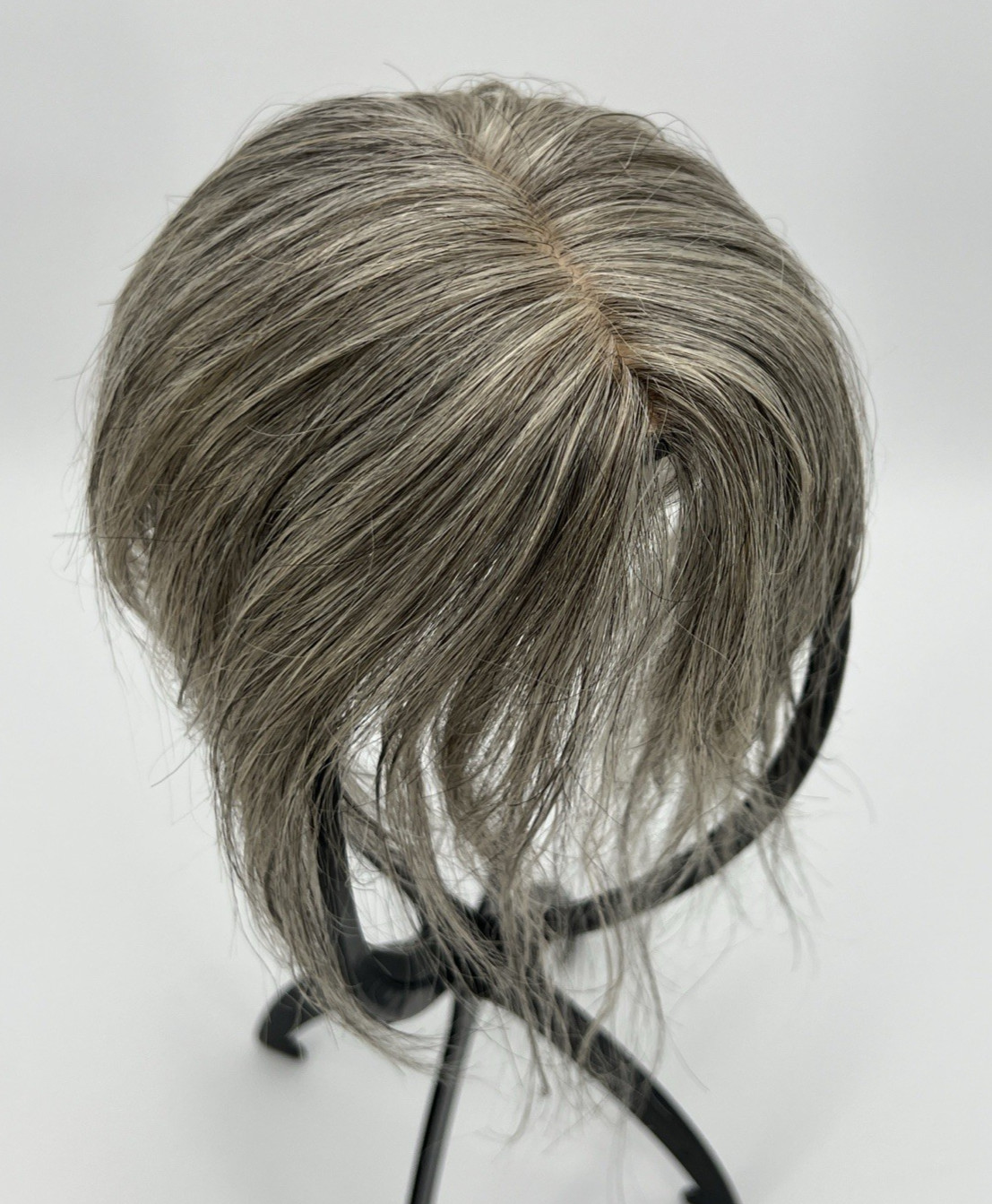 Gray Black & Blonde/BrownUndertone 10in 100% Human Hair Women Hair Topper