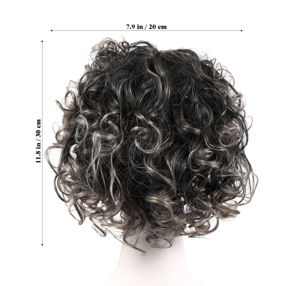 Synthetic High Temperature Fiber Wig Curly Shape Washable 1Pcs 11.8 Inch