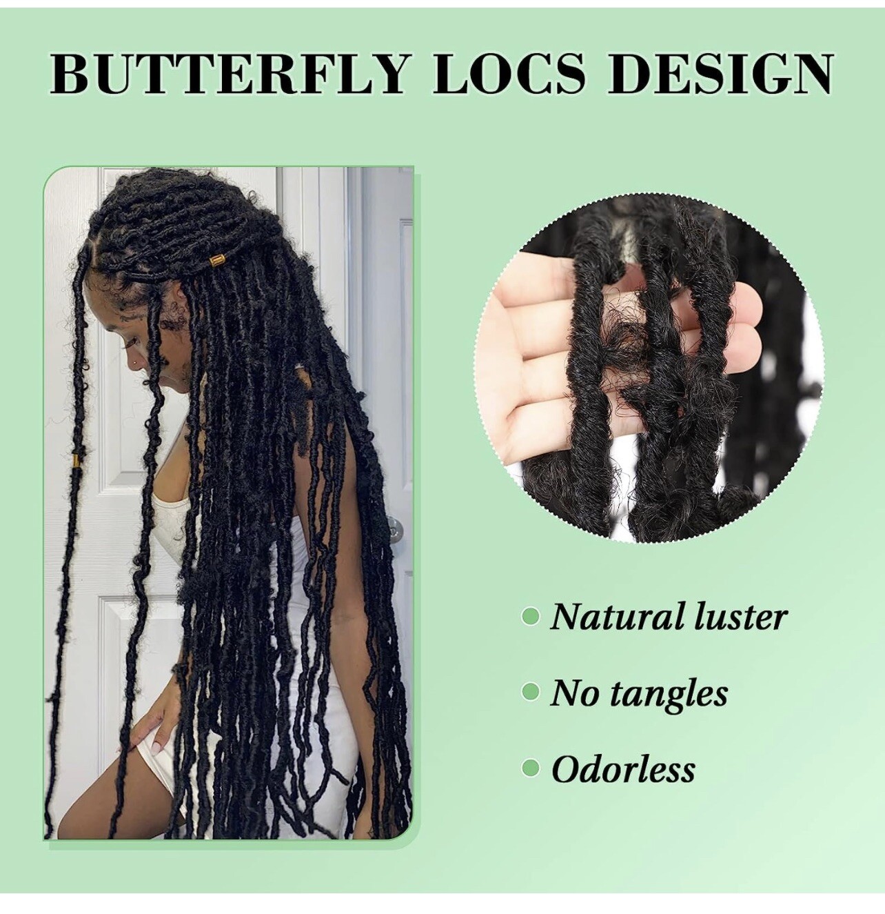 Lace front braided Knotless Locs Wig 47in black