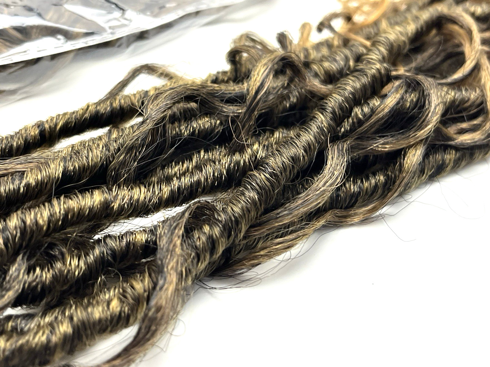 4-pk Faux Extensions Bohemian Curly Style Long 29″ Mixed Brown/Caramel Crochet