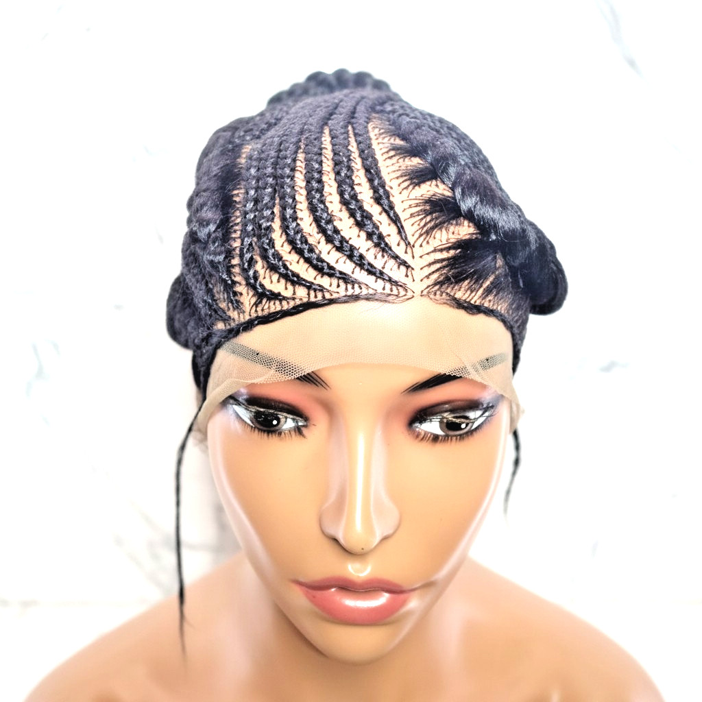 Braided Wig. Large Cornrow Braids. Full Lace with baby hair