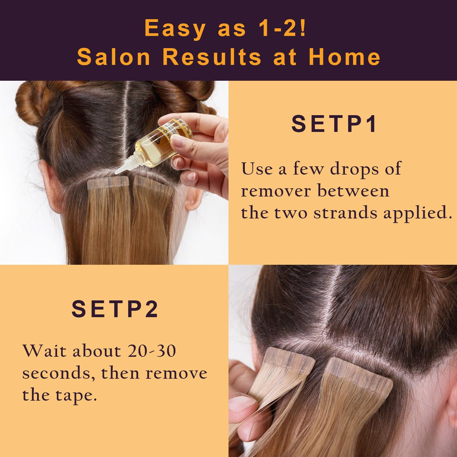 Tape in Extension Remover – Fast Acting Liquid Remover for Hair Extensions Tape,