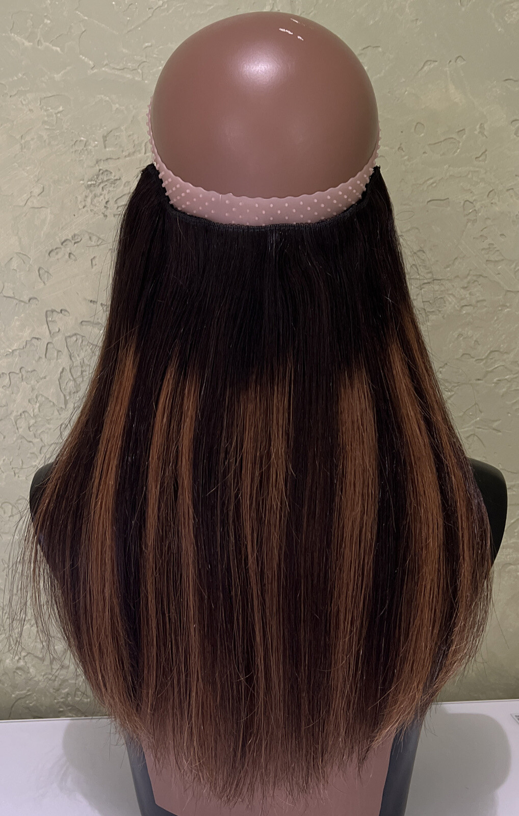 Flip in Human Hair Extensions Invisible Wire 4 clips 12” Natural Black Straight