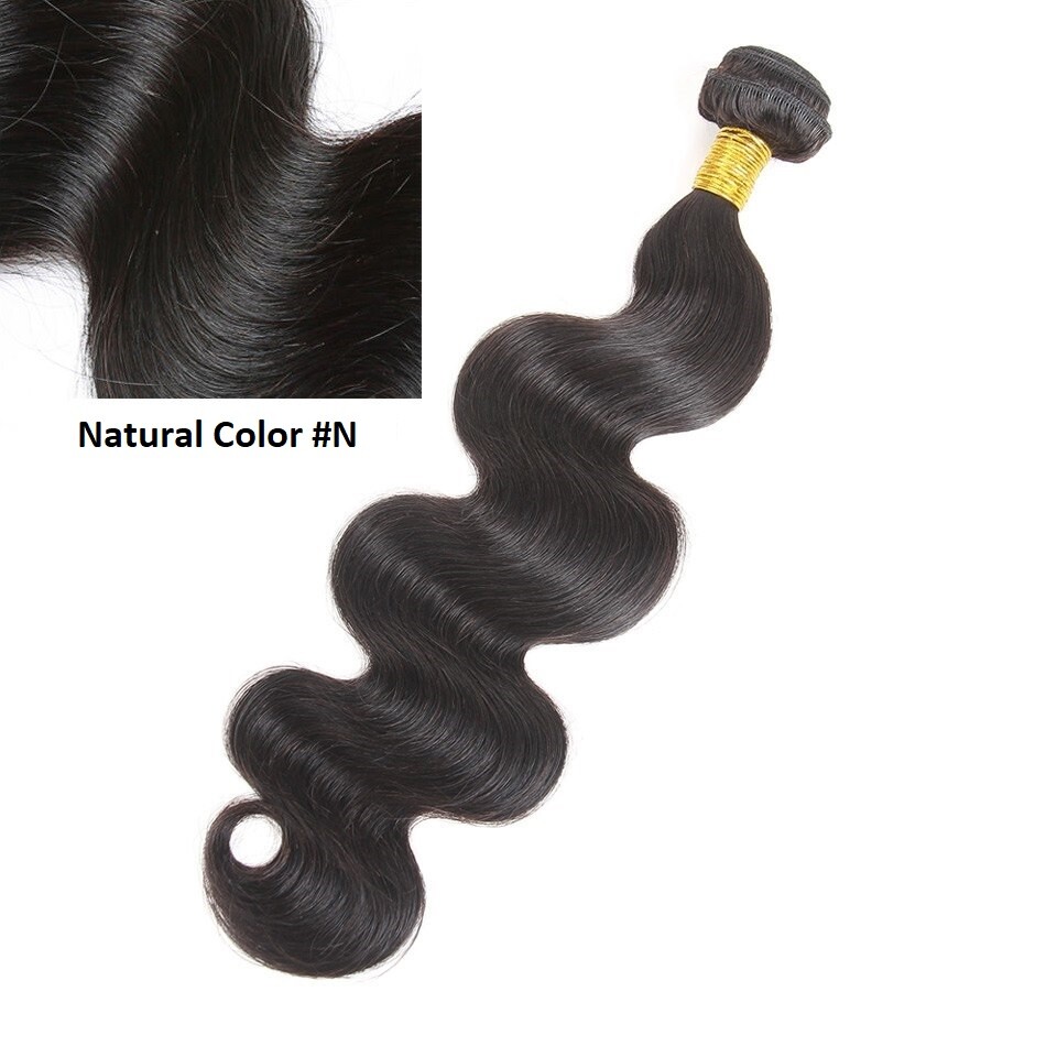 Body Wave Brazilian unprocessed Virgin Human Hair Weave 1 and 3 Bundles natural