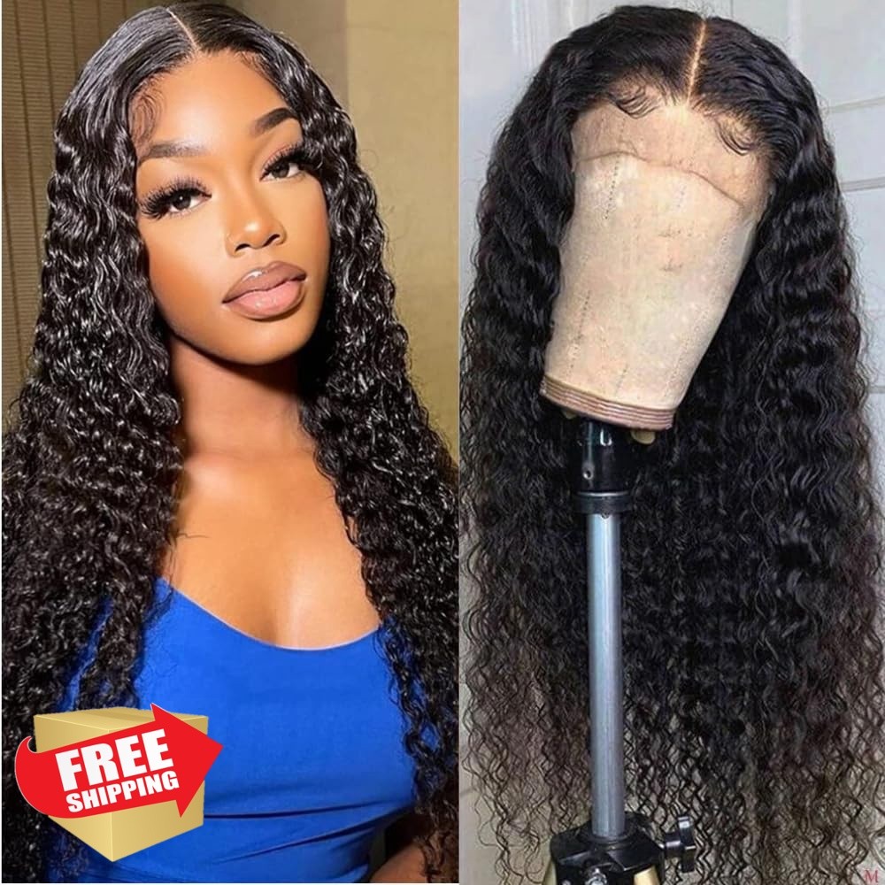 Pinketer 18 Inch 13×4 Deep Wave Human Hair Wig