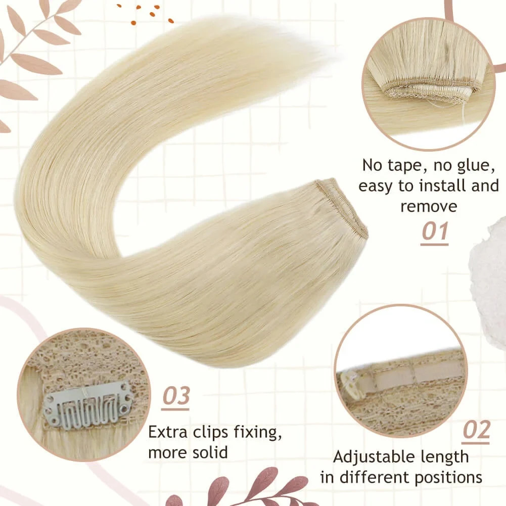Sunny Hair FISHLINE 14″ Light Blonde Wire Human Hair Extensions FP 60
