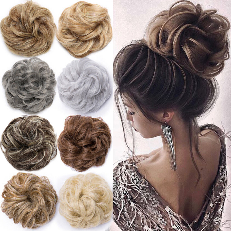 Extra Long Wavy Scrunchie Hair Piece Pony Wrap Wig Add On – CHOOSE YOUR COLOR!