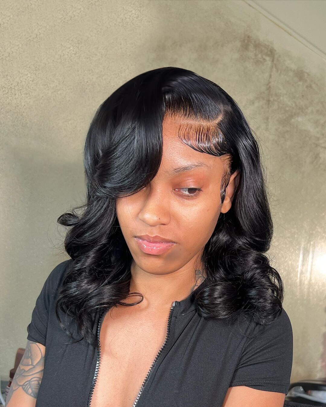 Body Wave Short Bob Lace Closure Wig 100% Human Hair Wigs fro Women