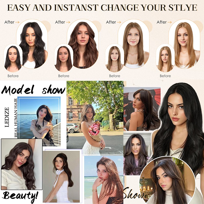 100% Remy Human Hair Women’s Topper Clip In Hairpiece Lace Base Hand tied Toupee