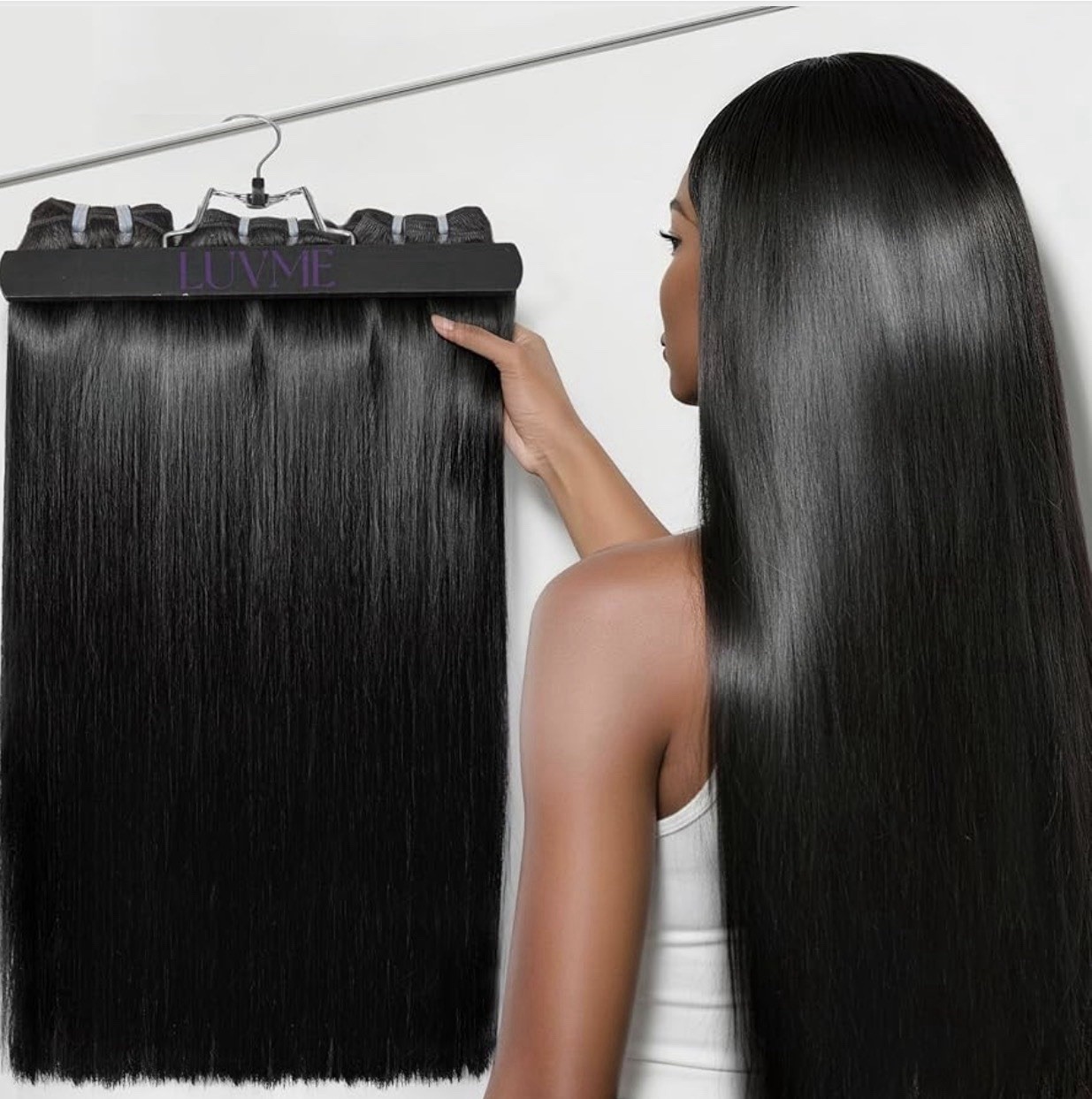 LUVME Human Hair Bundle 16 Inch Straight, 100% Virgin Unprocessed 15A Grade