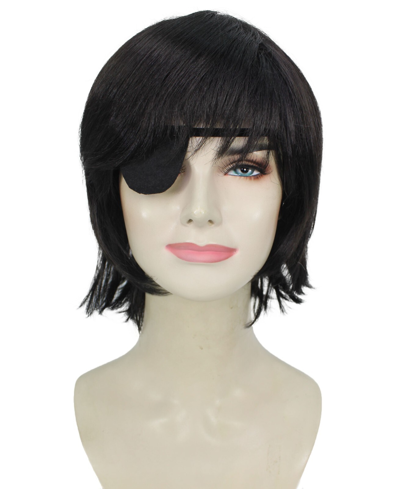 Adult Women’s Devil Hunter Bob Anime Wig, Breathable Capless Design, HW-7092