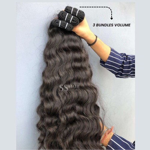 Indian Weave Weft Human Hair Extensions 30inch 100gm per Bundle Raw Hair