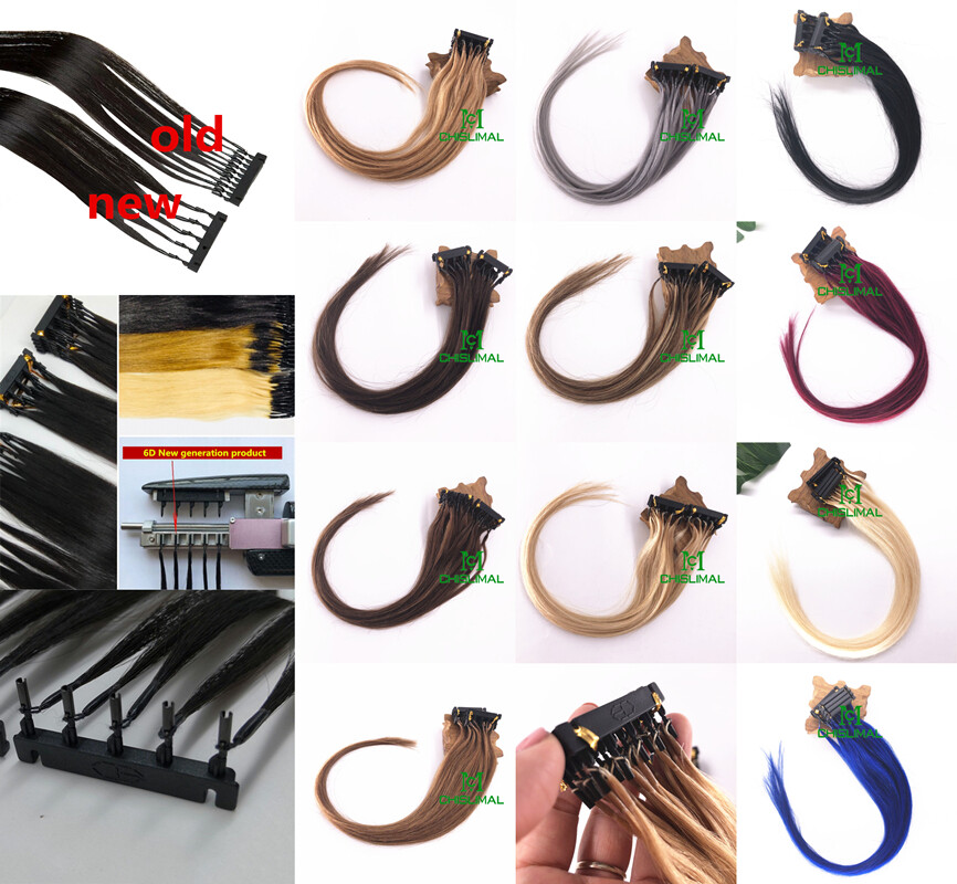 5Strands/row 20g Remy hair New 6D Human Hair Extensions Prebonded dark blonde