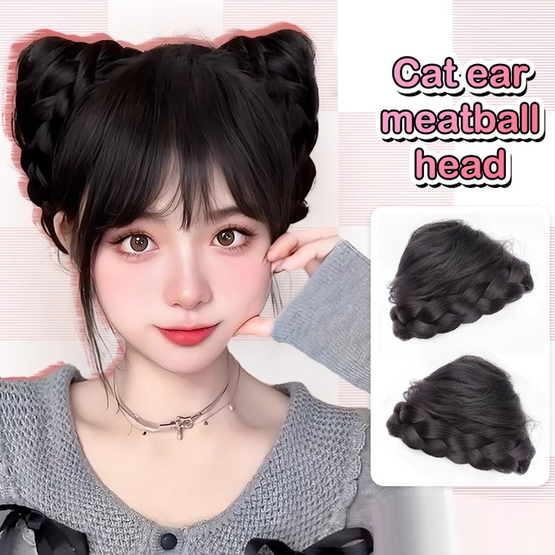 1Pcs Simulation Hair Bag Ball Head Hair Clip Cat Ear Hair Clip Cat Ear Hairpin