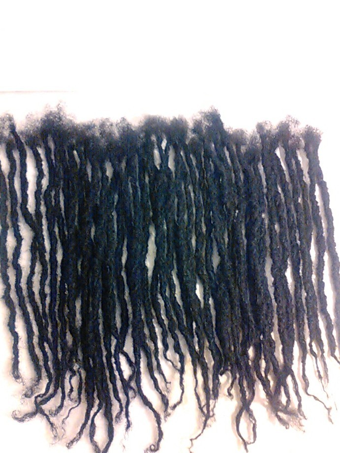 100% Human Hair handmade Dreadlocks 60 pieces 6″ black 1.5 1.7 cm thick large