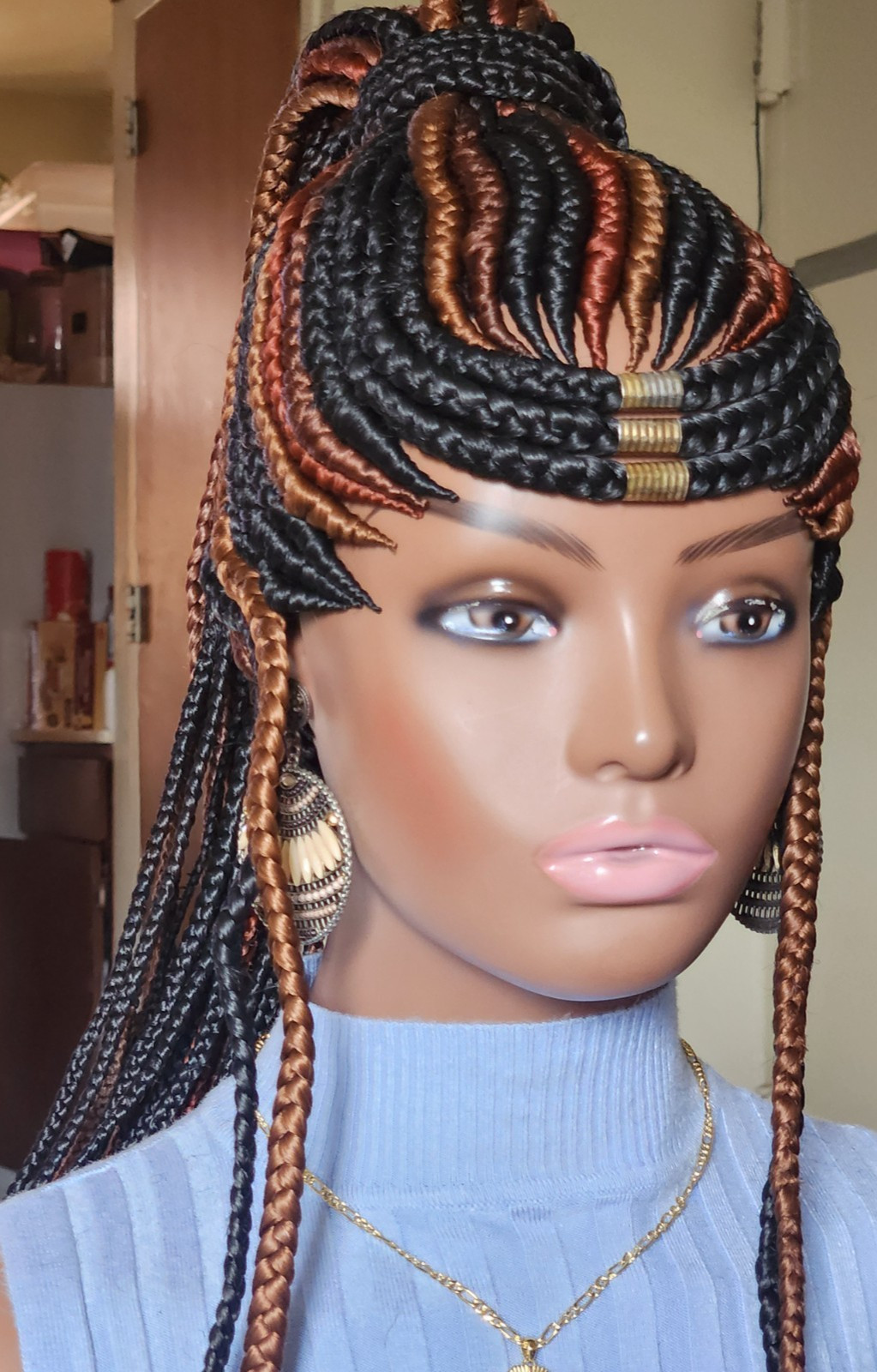 Handmade braided cornrow wig princess Multiple colors