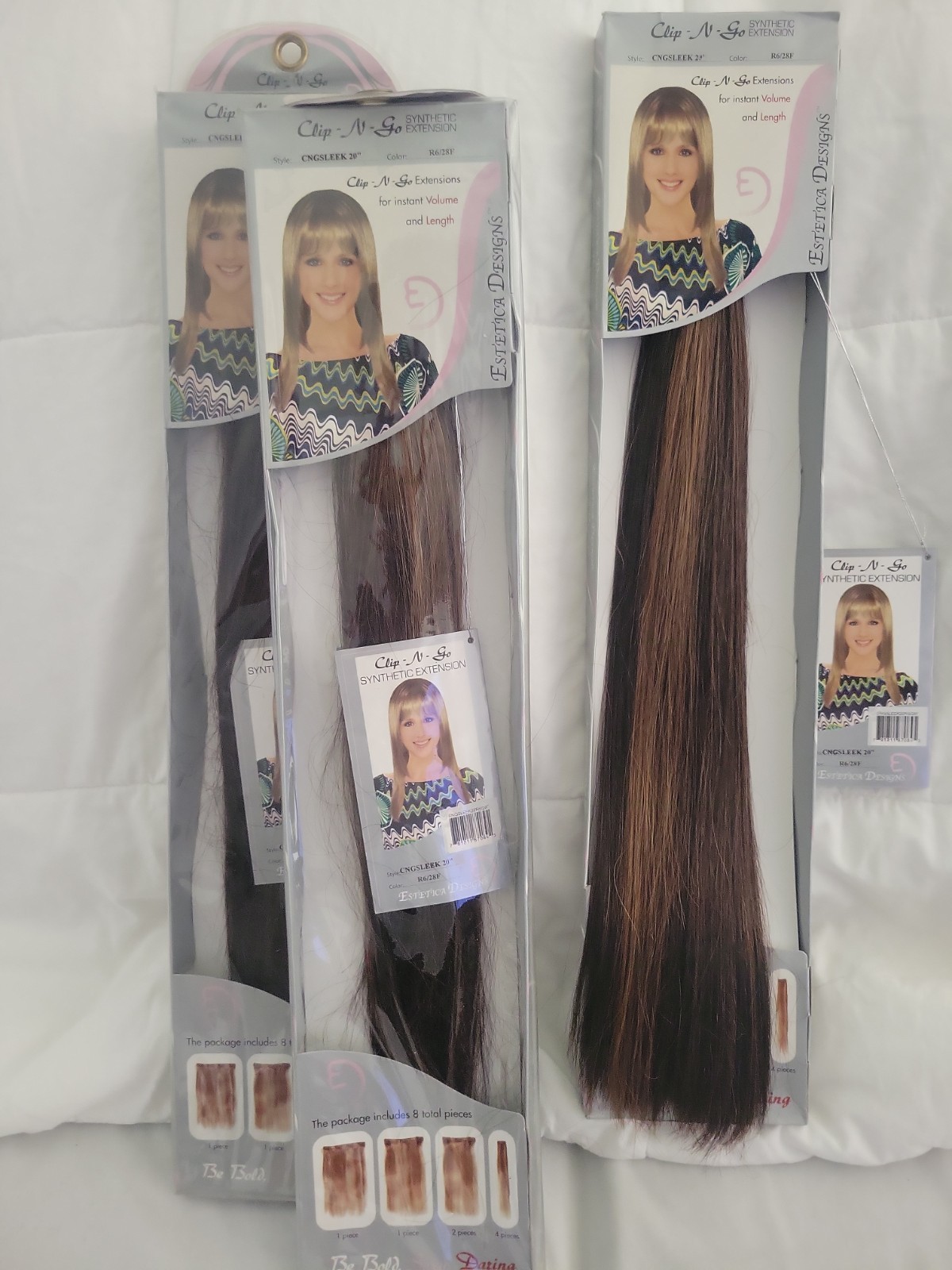 Estetica Designs Clip N Go Extensions 8 Pieces R6/28F