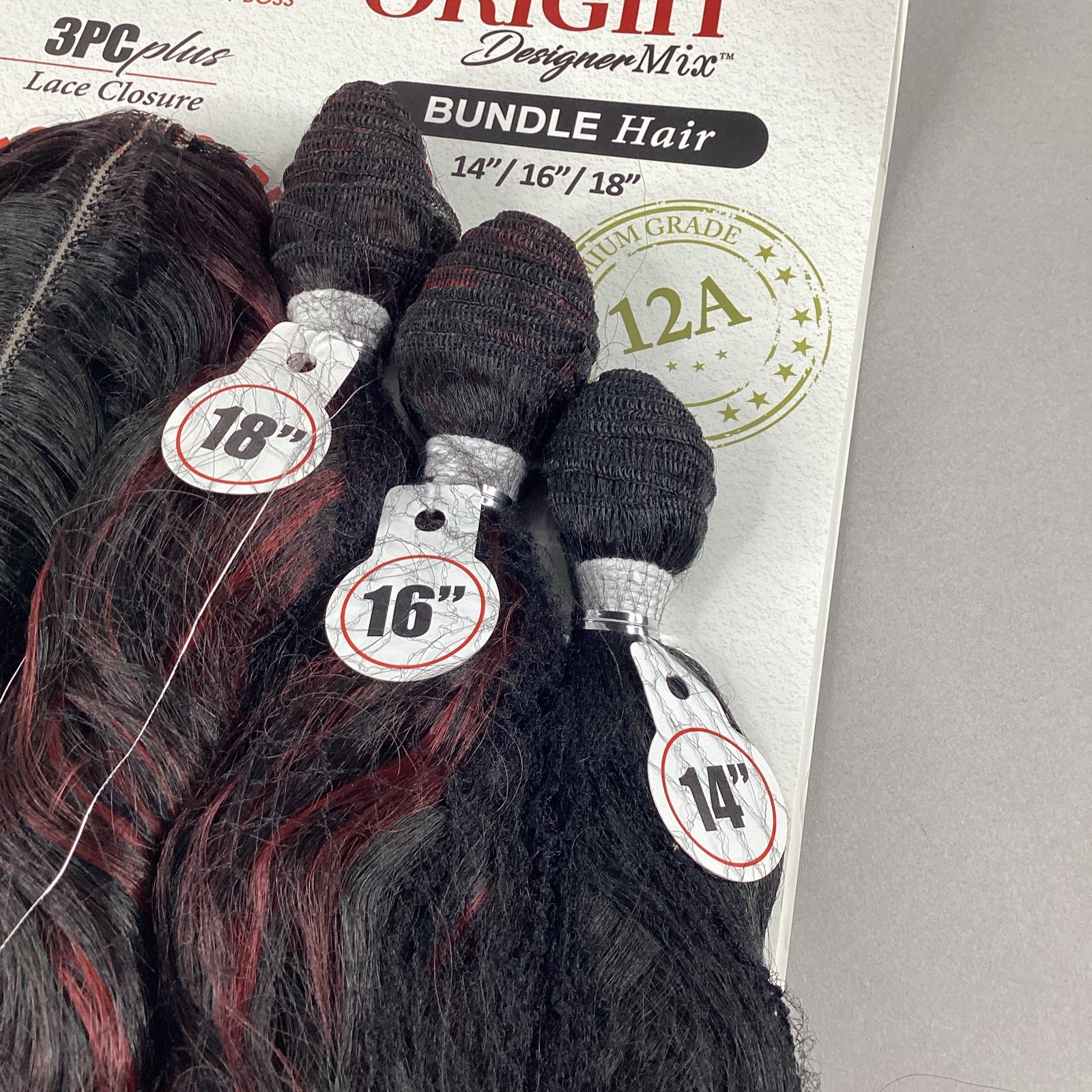 French Wave #THL1B/Burgundy 14” 18” All-in-One Premium Synthetic Hair Extensions