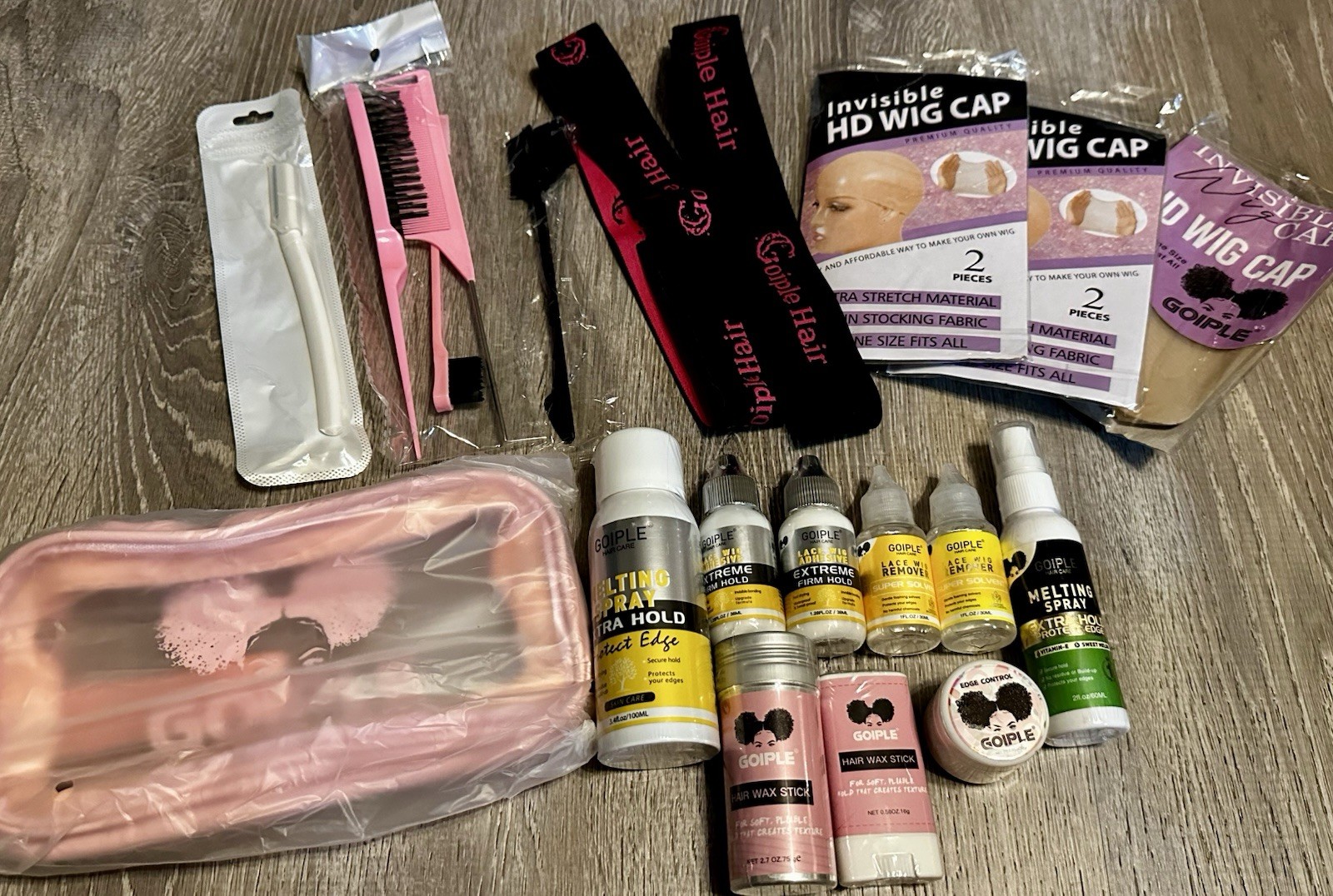 Large Lot Of Goiple Products Melting Spray Firm Hold Hair Wax Edge Control+++