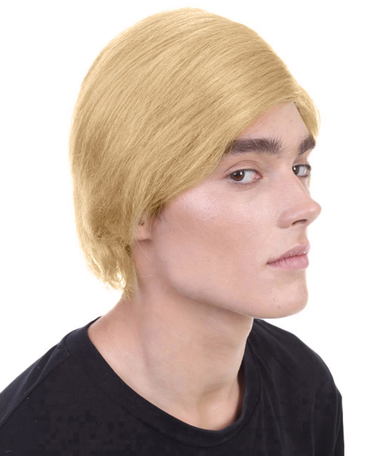 Mr. President, Gold Color Short Wig, Premium Breathable Capless Cap,