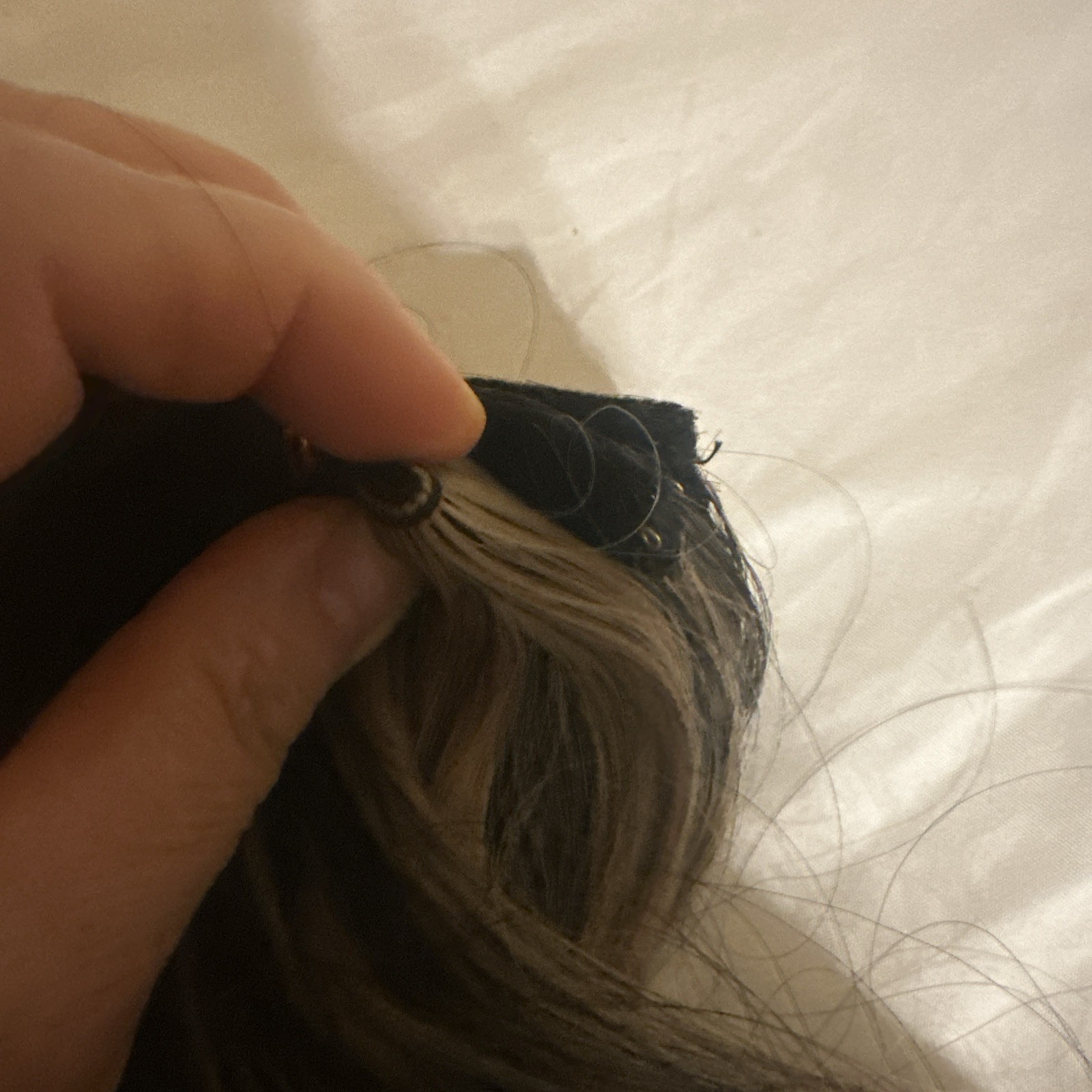 Stamped Glorious Wavy Clip On Human Hair Extensions black and brown