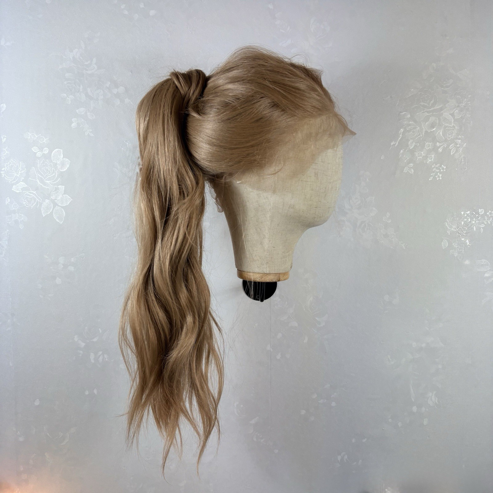 FULL Lace Daily wear WIG! Long curly Brown Wig with Highlights, Human Hair Blend