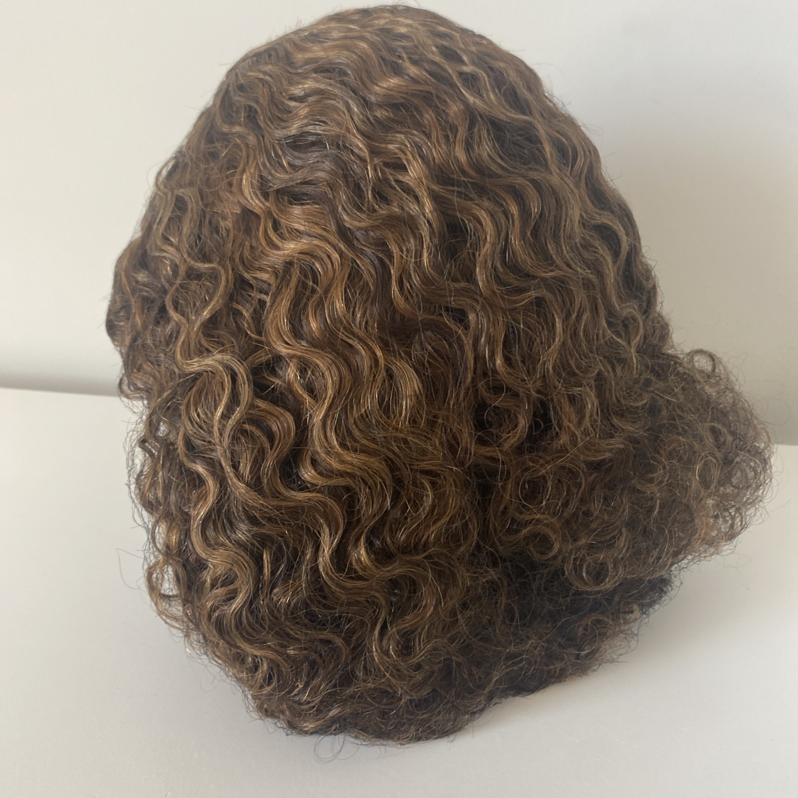 Spotlight 100% Human Hair Wig Kinky Curly ES WH Lucerne 12” Color P4/30/27 NEW