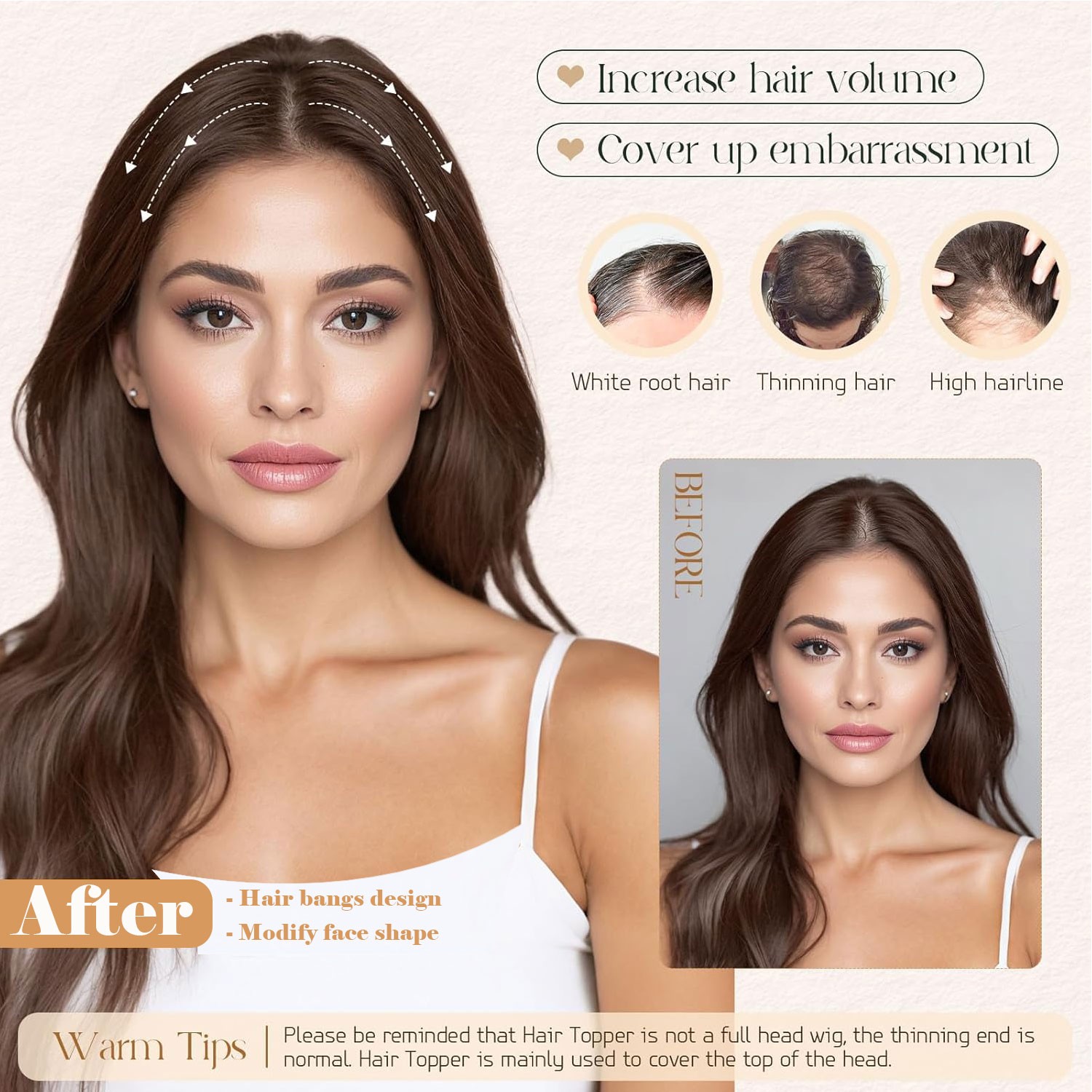 Highlight Clip in Women Lace Topper 100% Remy Human Hair Top Toupee Hairpiece US