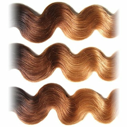 Ombre Black Brown Blonde 1B/4/27 Ali Bundle Human Hair Body Wave 1 Bundle 100g